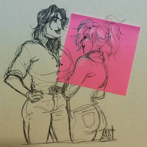 eemamminy:I really need proper white pens again to save this mess, but here’s genderbent McCree and Mercy c: