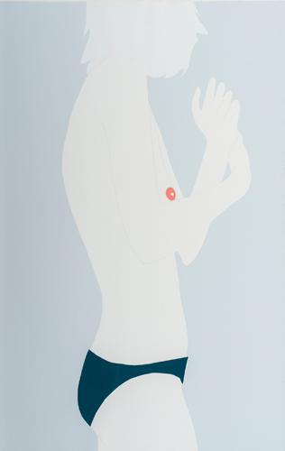 Natasha Law  (British, b. 1970, Lewisham, London, England) - 1: Pink Circle on Blue, 2016  2: Grey a