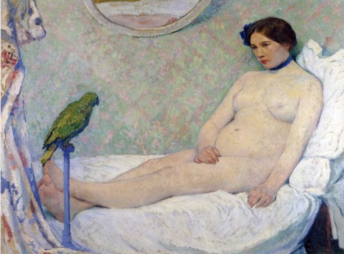 Nude with Parrot, Bernhard Gutmann