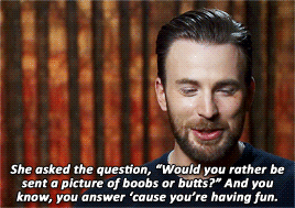 sbstianstans:  I’m way, way, way more of an ass man. Clearly more of an ass man.