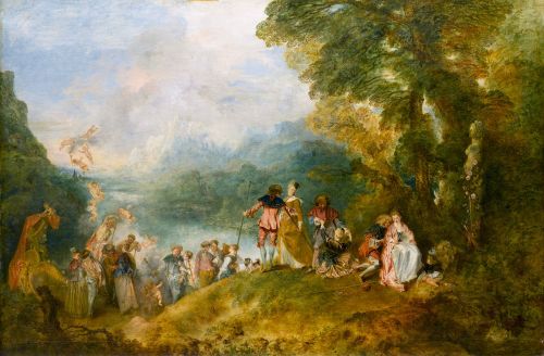 Le Pèlerinage à l'île de Cythère, 1717, Antoine Watteau, Louvre