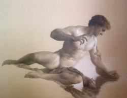 Camie Salaz: ‘Narcissus’ -Graphite And White Chalk