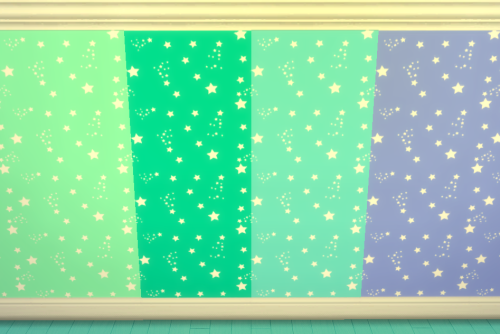 Pastel Star Walls- White TrimSet of 20. Non-Default. All cataloged together under ‘wallpaper’. All i