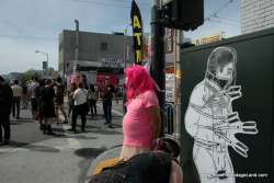 Time for ultra public bondage sissy crossdresser humiliation  at the Folsom Street Fair in San Francisco, California  featuring Mistress Alice from http://www.aliceinbondageland.com