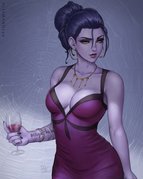 sciamano240:Picture of a classy Widowmaker, from the comic of Doomfist. Drawing made for a weekly do