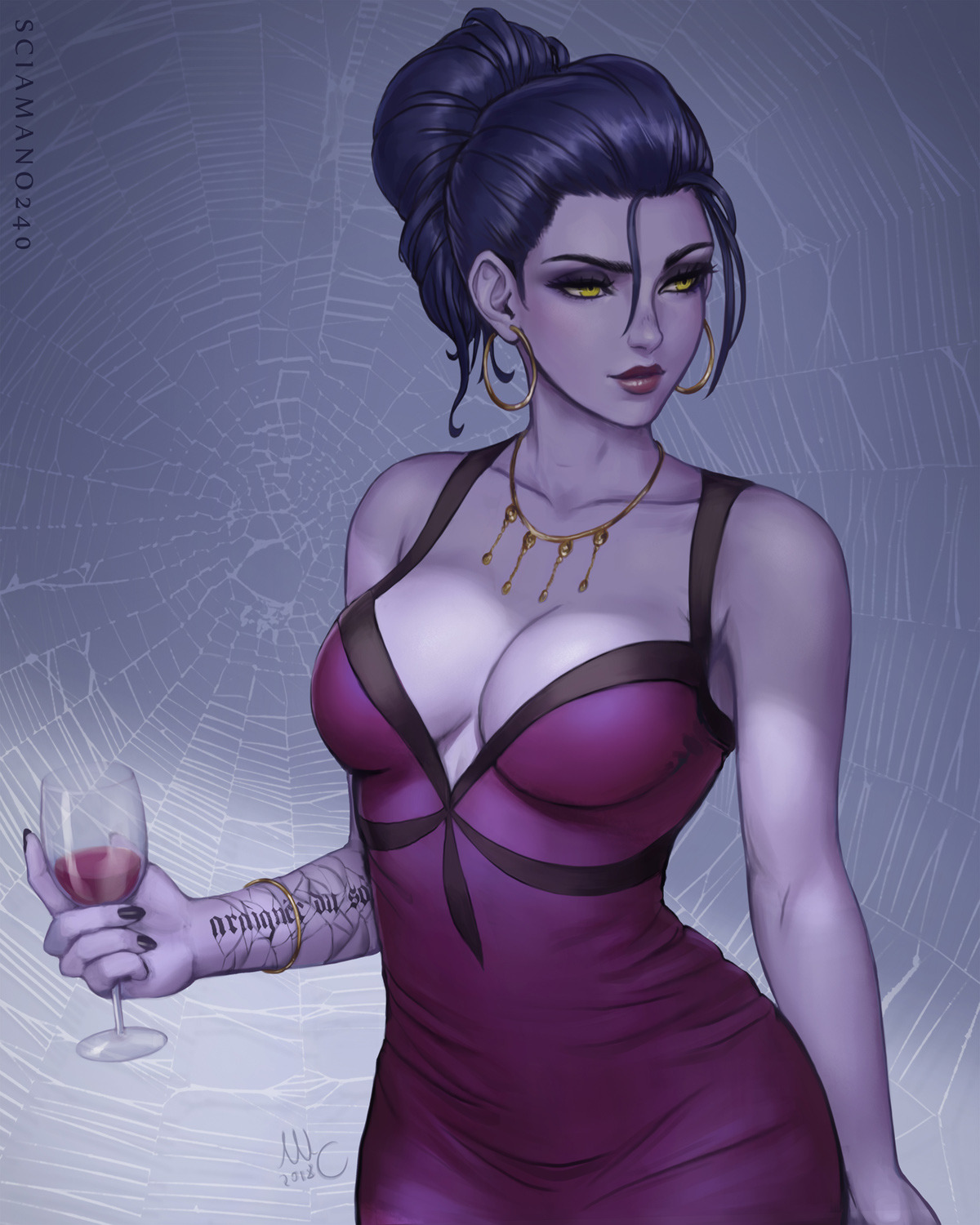 rarts:    Beautiful Widowmaker (Amélie Lacroix) in a dress: Overwatch (Blizzard)