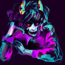 youdidnotseeme:  I meant to draw something for 7777 followers, but then I forgot XD. So I will take this time to say hello. Hello. Have a gamzee and THANK YOU. 