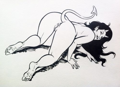 naughtyhalloweenart: Devil Girl by Coop