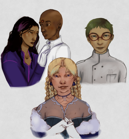 some quick mortal sketchesKatherine, Bevis, Oenone, Freya, Hester &amp; Theo