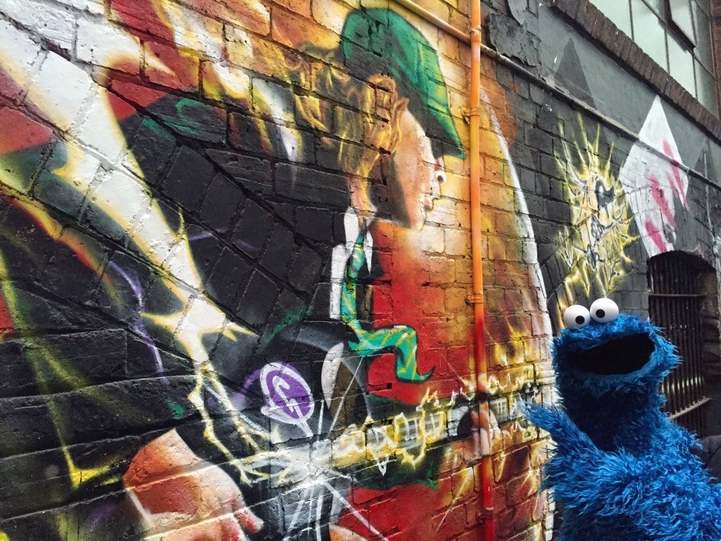 Cookie Monster and AC/DC