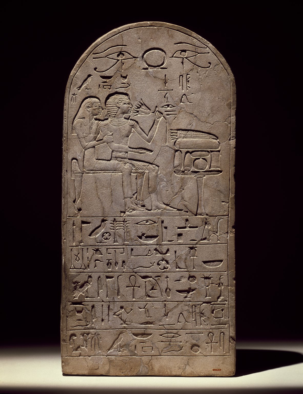 artemisdreaming:  Stela of Senres and HormoseBoth this funerary stela and the adjacent