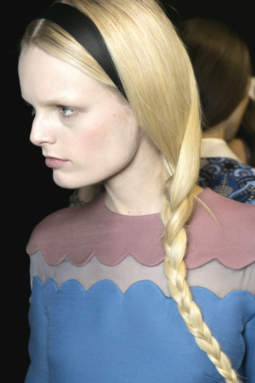 Hanne Gaby Odiele backstage Valentino fall/winter 2013