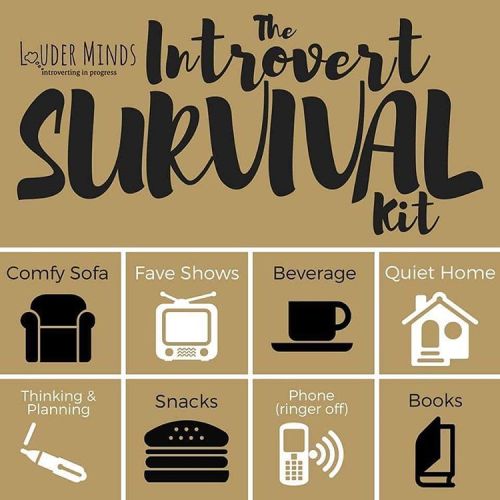 introvertunites: fringecortexifan: Bare necessities. #like4like #likeforlike #introvert #survivalkit