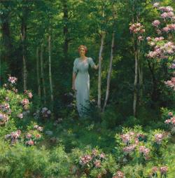 fleurdulys:  The Edge of the Woods - Charles Courtney Curran 1912 