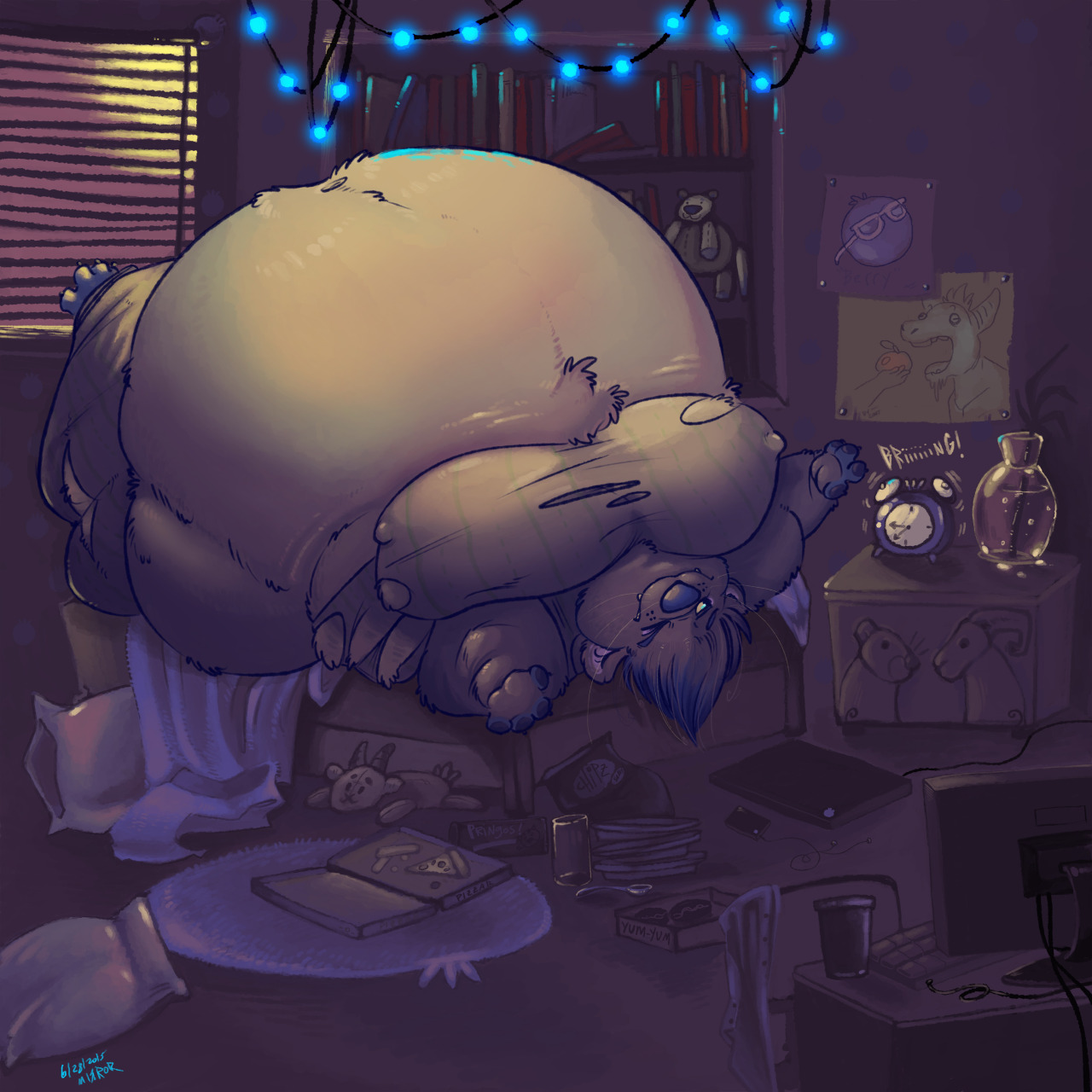 ghostbellies:  Commission for otterlyhuge! Koda awakens from a particularly deep