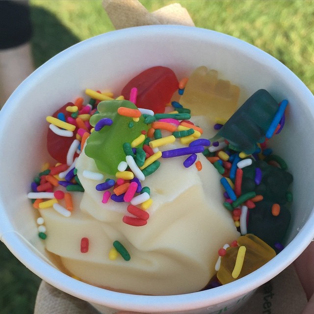 The sweet reward at the end of all of the hills around Penn Valley Park! #FroYo5K