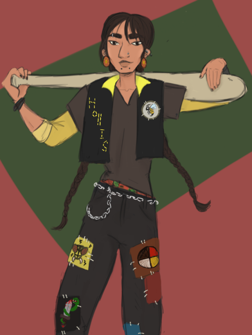 divinelark:image description: A picture of Hollis from the Adventure zone. They’re an Indigenous Two