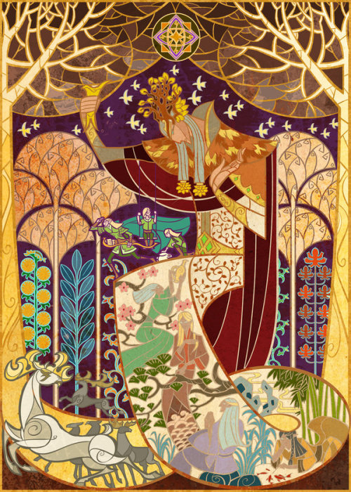 aide-factory: Breathtaking The Hobbit and The Lord of the Rings illustration by Jian Guo also known 