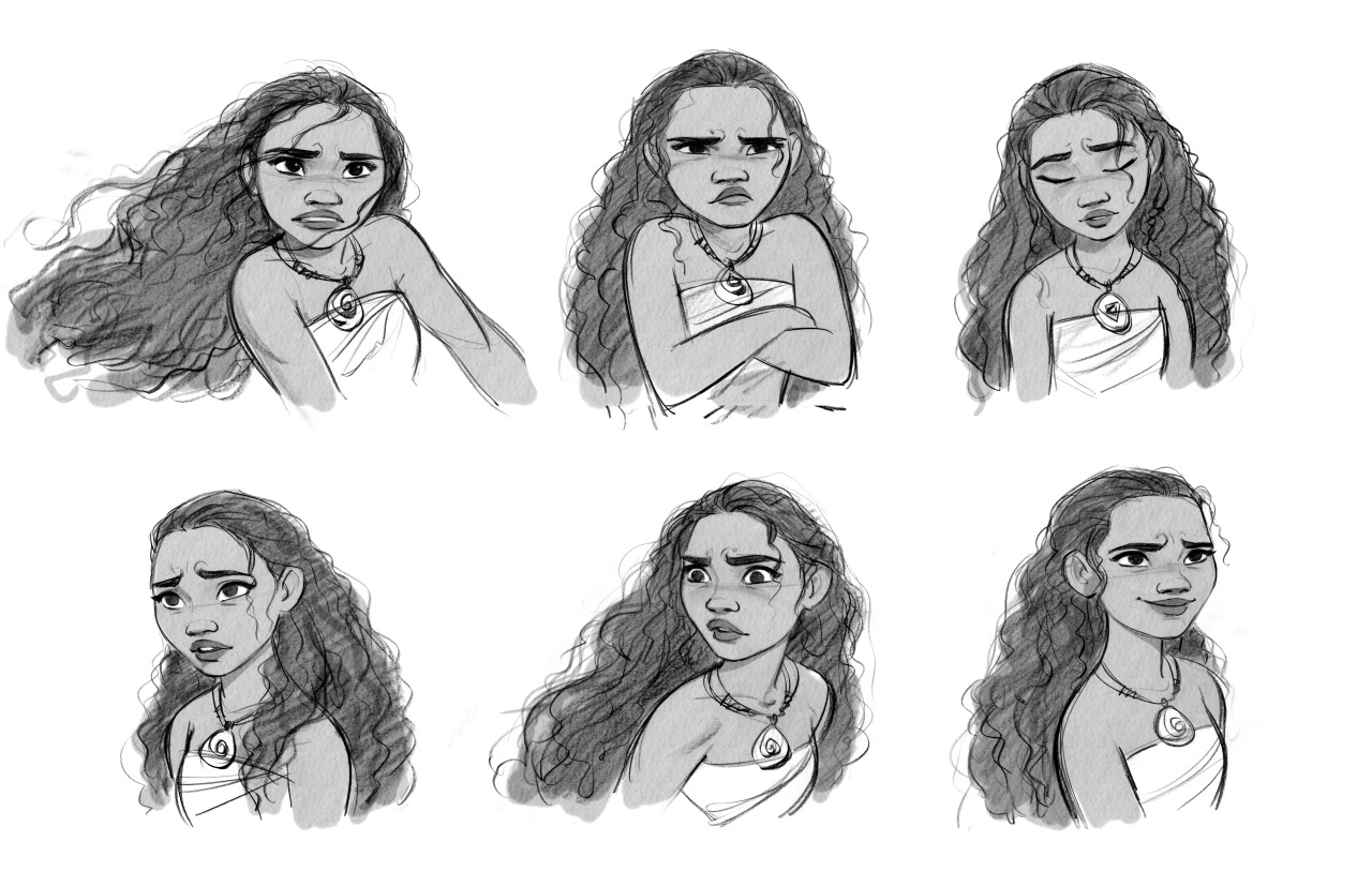 cosmoanimato: More Moana facial expressions.