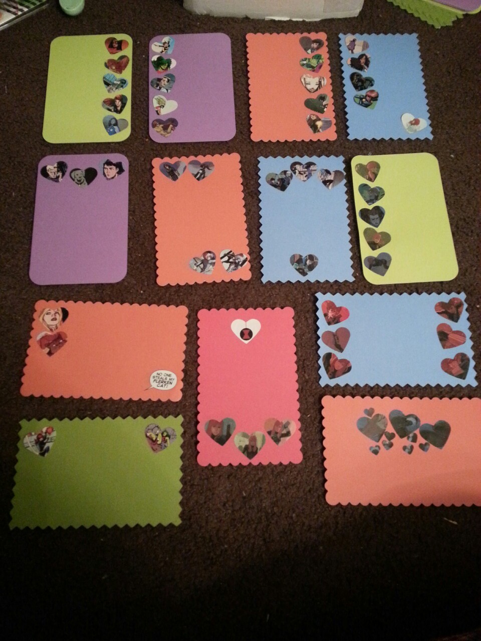 Sneak peek at some of the valentines I’ll be sending out.