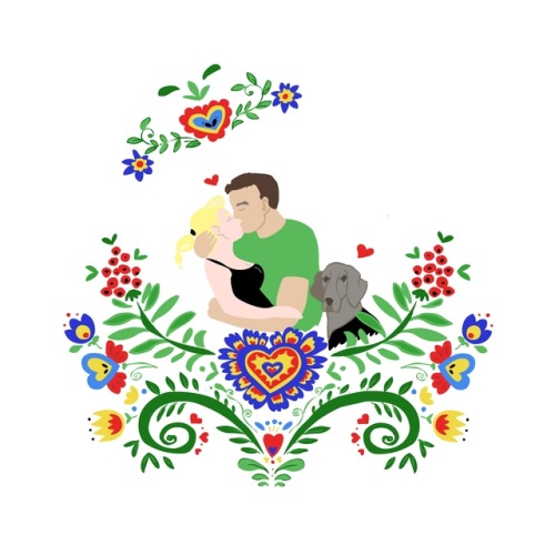 m-mraz:graphic picture as wedding gift for my best friend Veronika