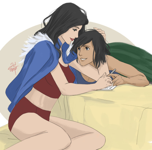 2dshepard:  Happy Valentines from Korrasami - let’s spend the day in bed ;)