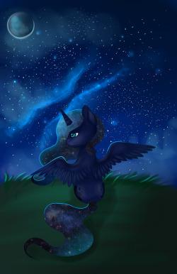 theponyartcollection:  From The Moon by *Melon-Drop