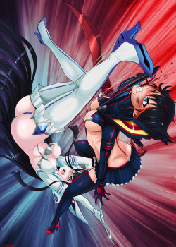 kill-la-hentai:  Ryuko has blue panties and