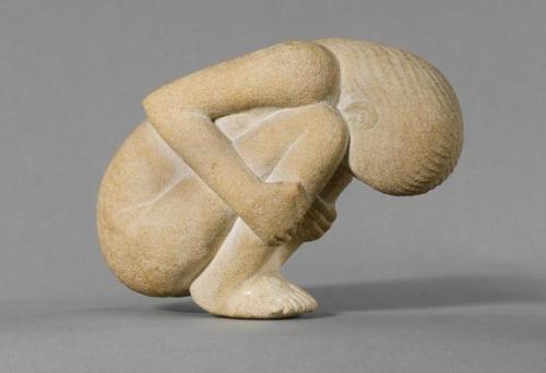 thatsbutterbaby:Eric Gill, Contortionist, 1913.  Bath stone, 15 cm.        