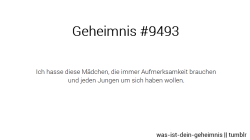 WAS IST DEIN GEHEIMNIS?