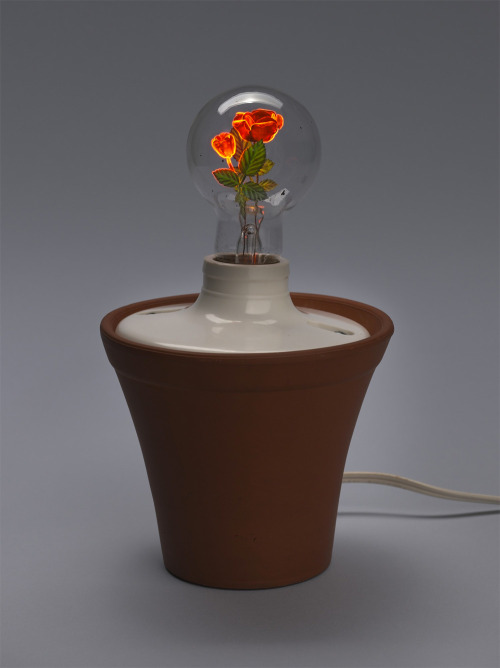 Vintage aerolux light bulb with floral element