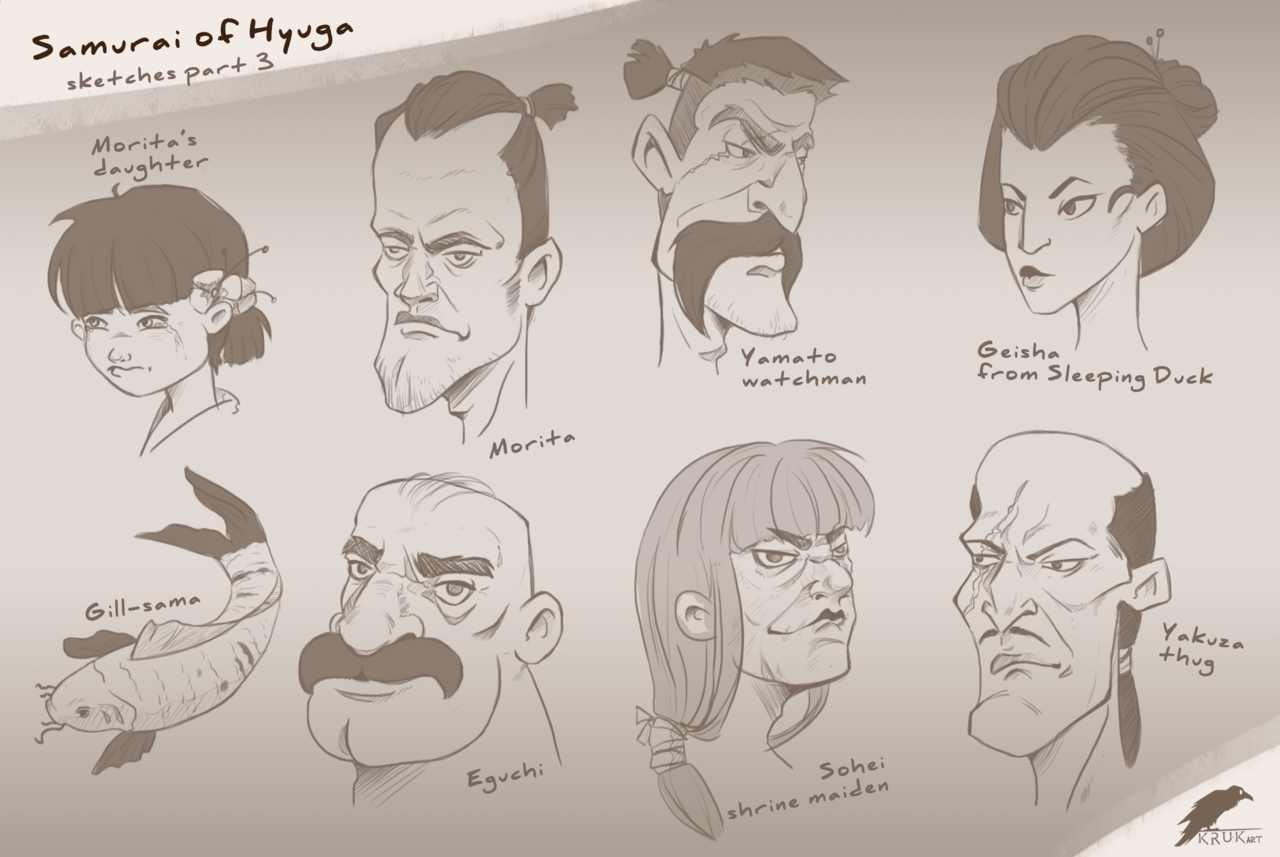 Kruk — Some random characters from book 1 Samurai of...