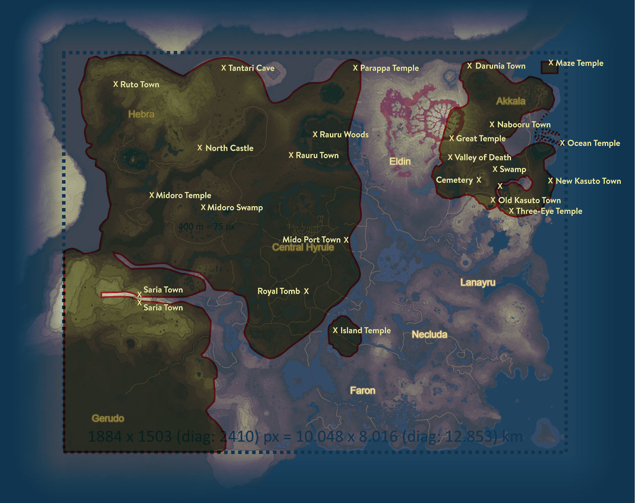 Hyrule Map: The Legend of Zelda: Ocarina of Time