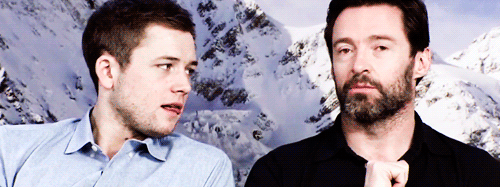 tumblethehump:There’s a reason it is said that we should all find someone who looks at us like Taron Egerton looks at Hugh Jackman.