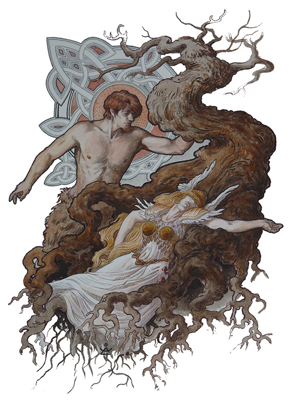 filbypott:  hedendom:  Illustrations for the book “Myths and Legends of Scandinavia”