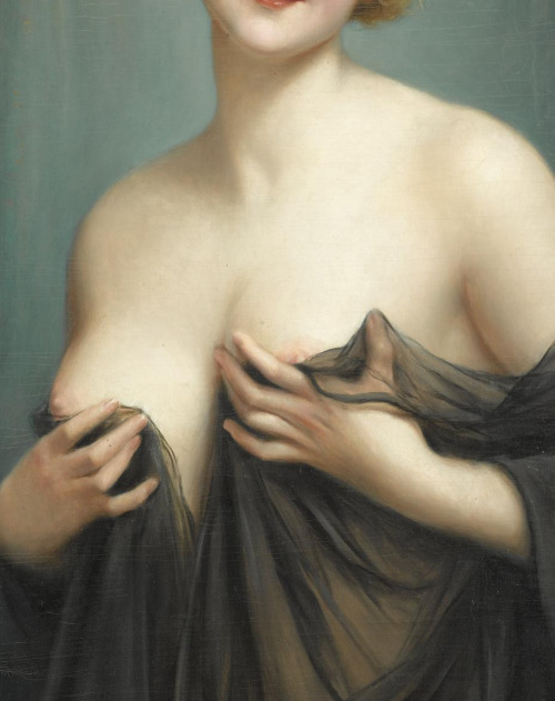 greuze:  François Martin-Kavel, Jeune Femme En Deshabille (Detail), 19th Century 