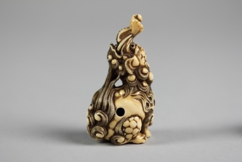 met-asian: 獏牙彫根付|Seated Baku (Mythical Creature Devouring Nightmares), Asian ArtGift of Mrs. Russell