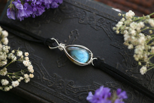 These beautiful blue labradorite bracelets with sterling silver are available at my Etsy Shop - Sedn