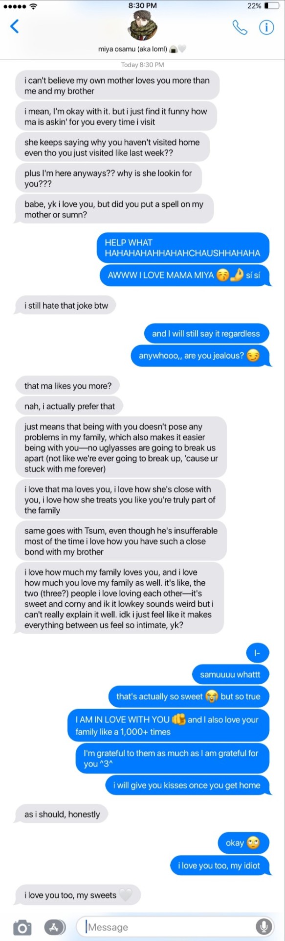 BOYFRIEND TEXTS