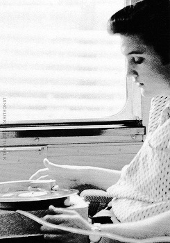 vinceveretts:  Elvis listening to acetates while on the train ride back to Memphis,