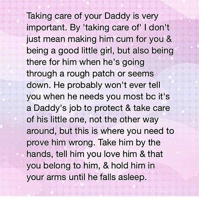 daddysprincesskittyy:Daddy’s need taking care of too! Please be sure to always