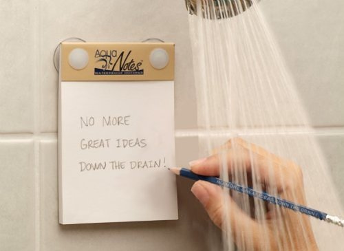 wickedclothes: Waterproof Paper and Pencil Say goodbye to forgotten thoughts with this shower-friend
