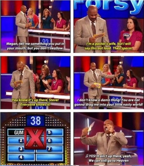 loc-gawdess:  onlyblackgirl:  best-of-memes:  Steve Harvey losing faith in the human race one family at a time.  The pet one  the last one lol  Haha hahahah Nicee