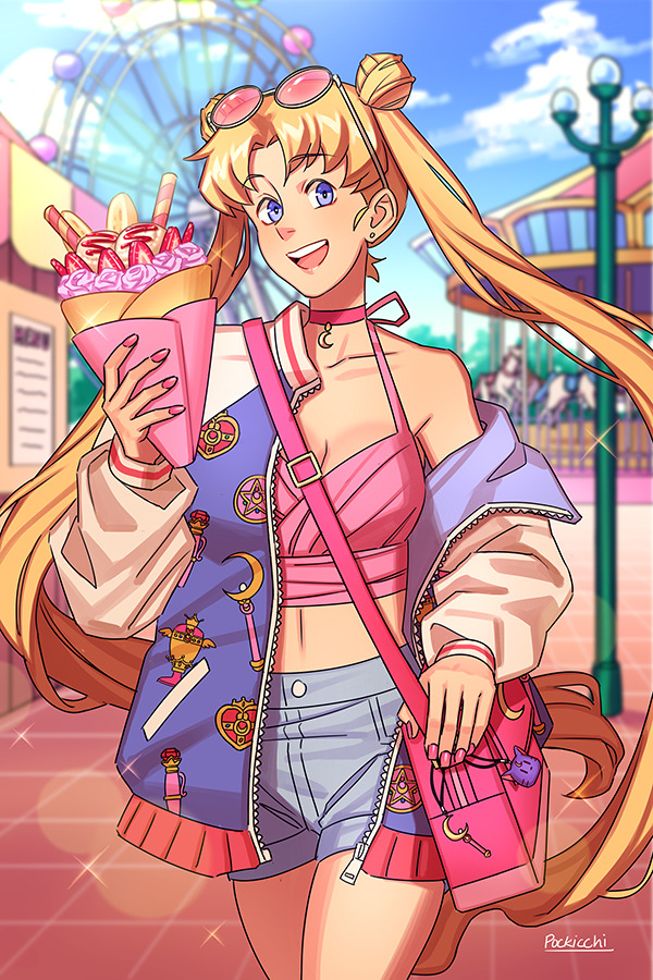 pockicchi:  this was my submission for the @sailormoonzine ft usagi w a giant strawberry