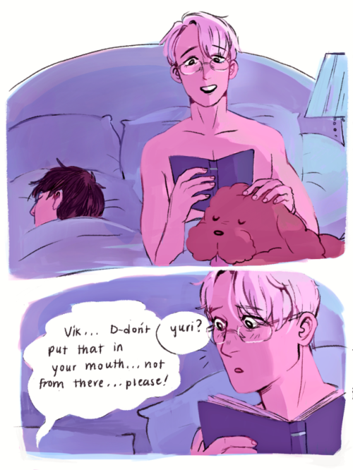 indiansummersunset: Cock blocked by sleep talking Yuuri.. 