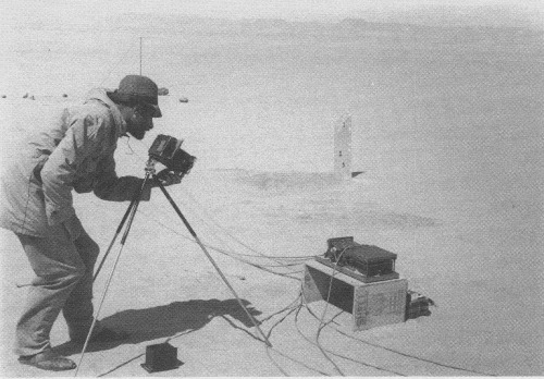 RA Bagnold, 1938, taking a field measurement