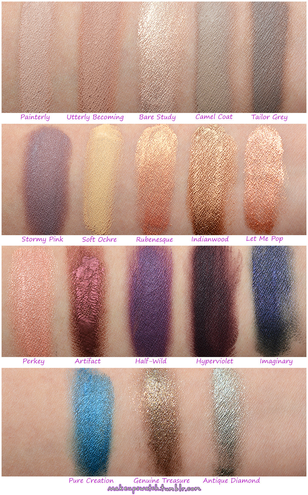 makeupswatch — MAC Paint Pot Swatches  Mac paint pots, Mac eyeshadow  swatches, Makeup swatches