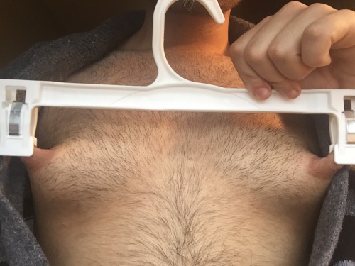 When your nipples need hard work, and there are no clamps around…