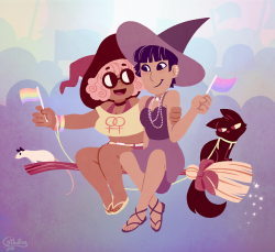 gilwing:  happy pride!!! Here’s some wholesome gfs 🌈