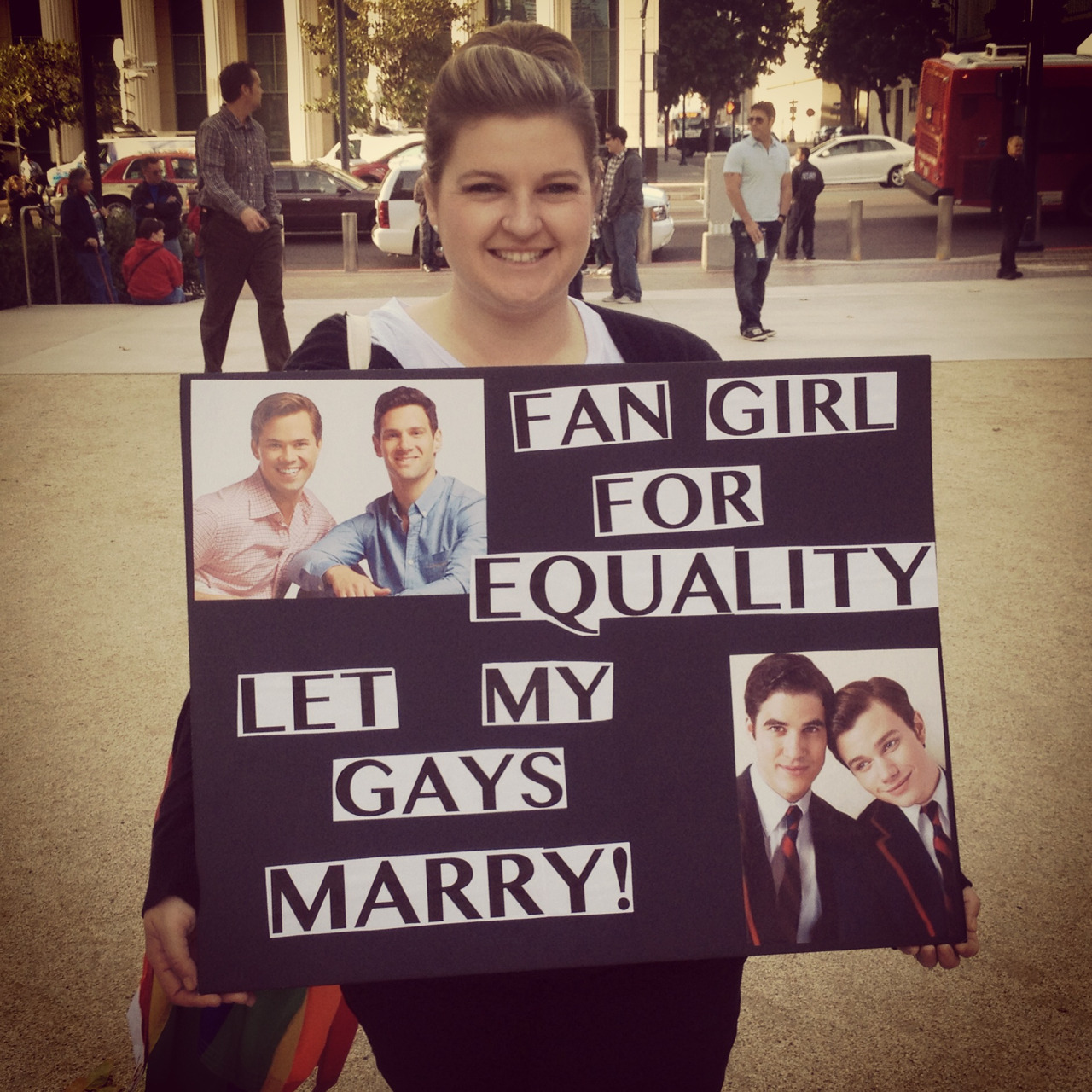 scraggay:  courtslosinit:  At the Marriage Equality Rally in San Diego tonight! 